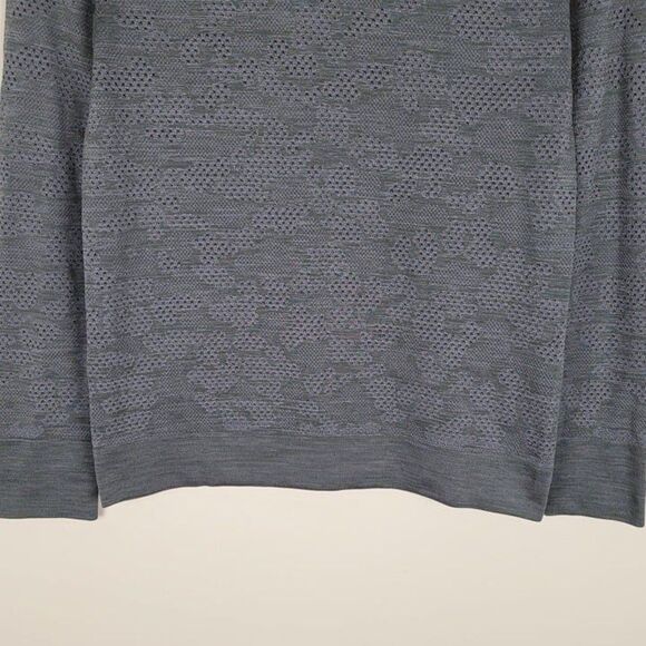 Lululemon Size 4 Swiftly Breathe Long Sleeve Shirt Vented Camo Green Gray - Picture 4 of 9